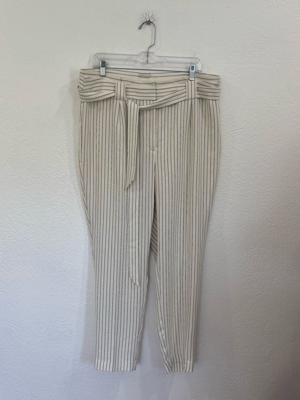 Express Striped High Rise Ankle Pants